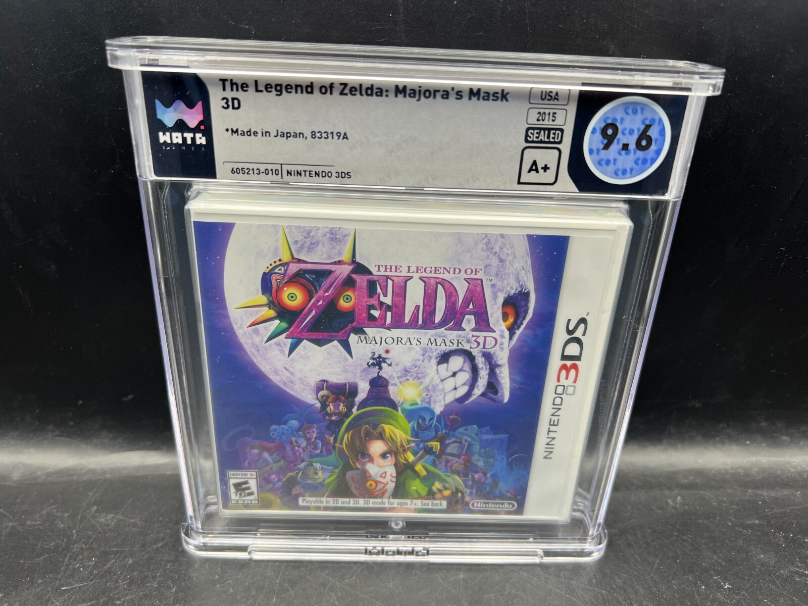1st Stampa Legend Of Zelda Majora's Mask 3D 3DS Wata 9.6 A+ Fabbrica Sealed VGA