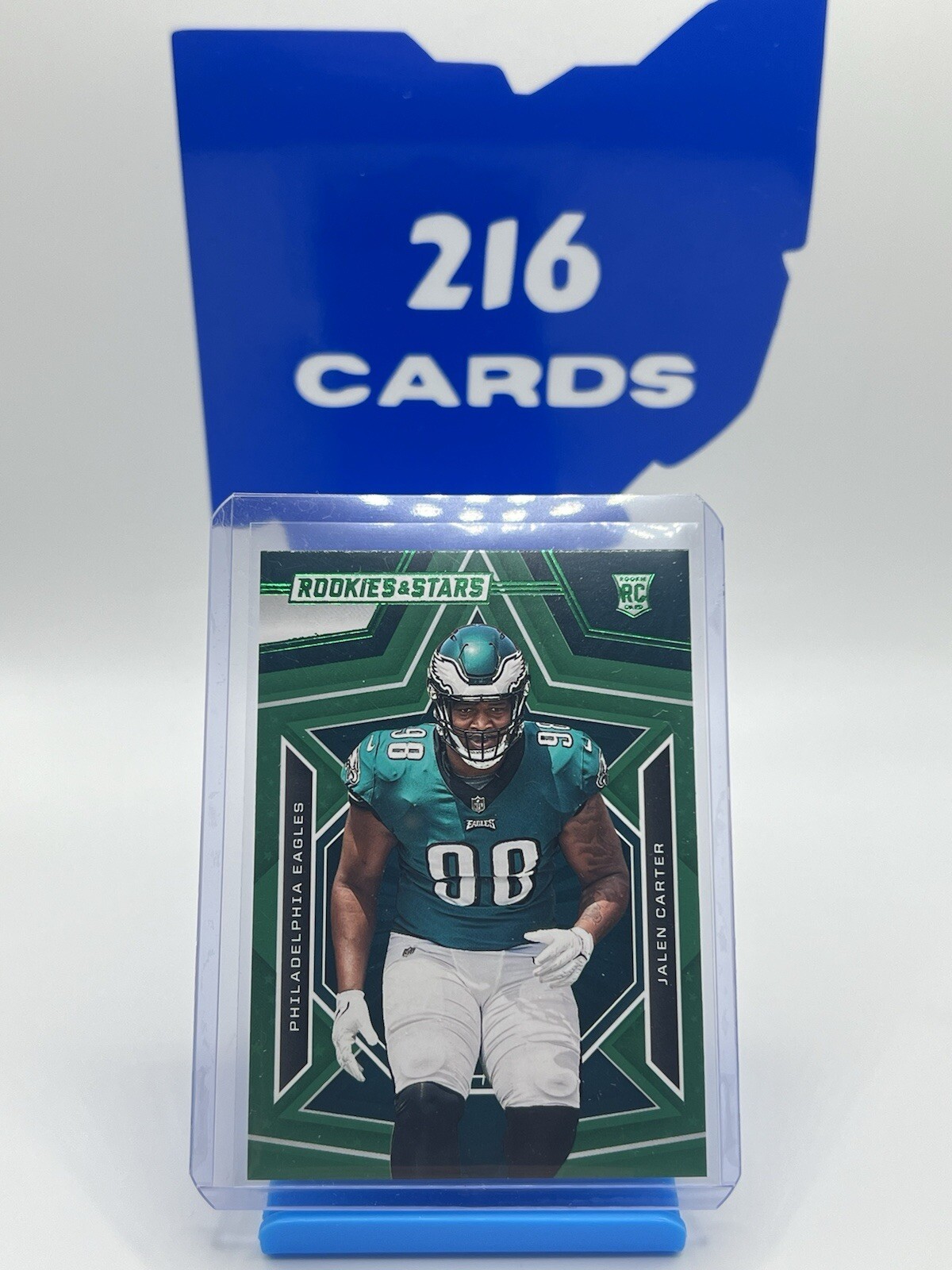 2023 Panini Rookies and Stars #148 Jalen Carter RC Green Parallel Rookie Eagles