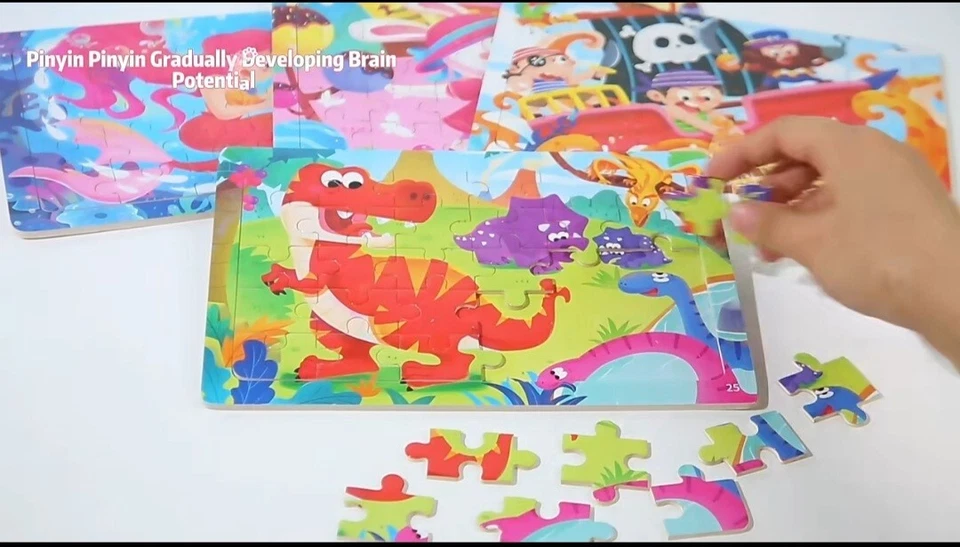Cute Dinosaur 30 pieces Puzzle toy jigsaw for Kids Ages 3-8 Educational learning - Image 4 of 4