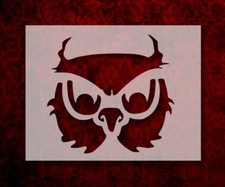 Owl Face 8.5" x 11" Stencil FAST FREE SHIPPING 561 