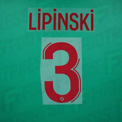 Offizielle Beflockung - Rodez AF, Lipinski, 2023/2024, Away, rot