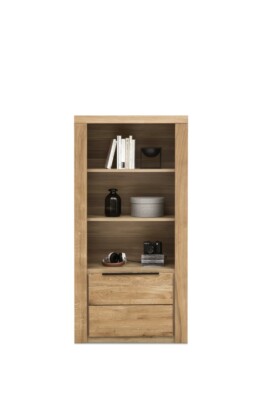 Regal Hochschrank Greta Schrank in Wildeiche geölt Teilmassiv H.141cm