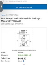 Fuel Pump/Level Unit Module Package - Mopar (...