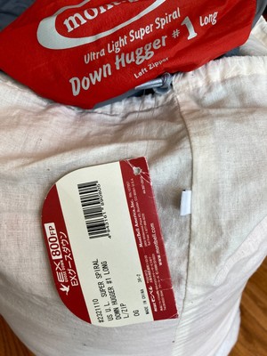 MontBell UL Super Spiral Down Hugger #1 Long 15°F Gently Used