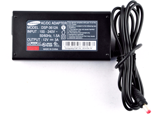 SAMSUNG AC/DC POWER ADAPTER DSP-3612A 100-240V 50/60HZ 1.5A 12V 3A NEW ...