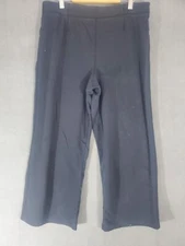 J Jill Womens Pants Petite Size MP Black Wode Leg Stretch Vintage 