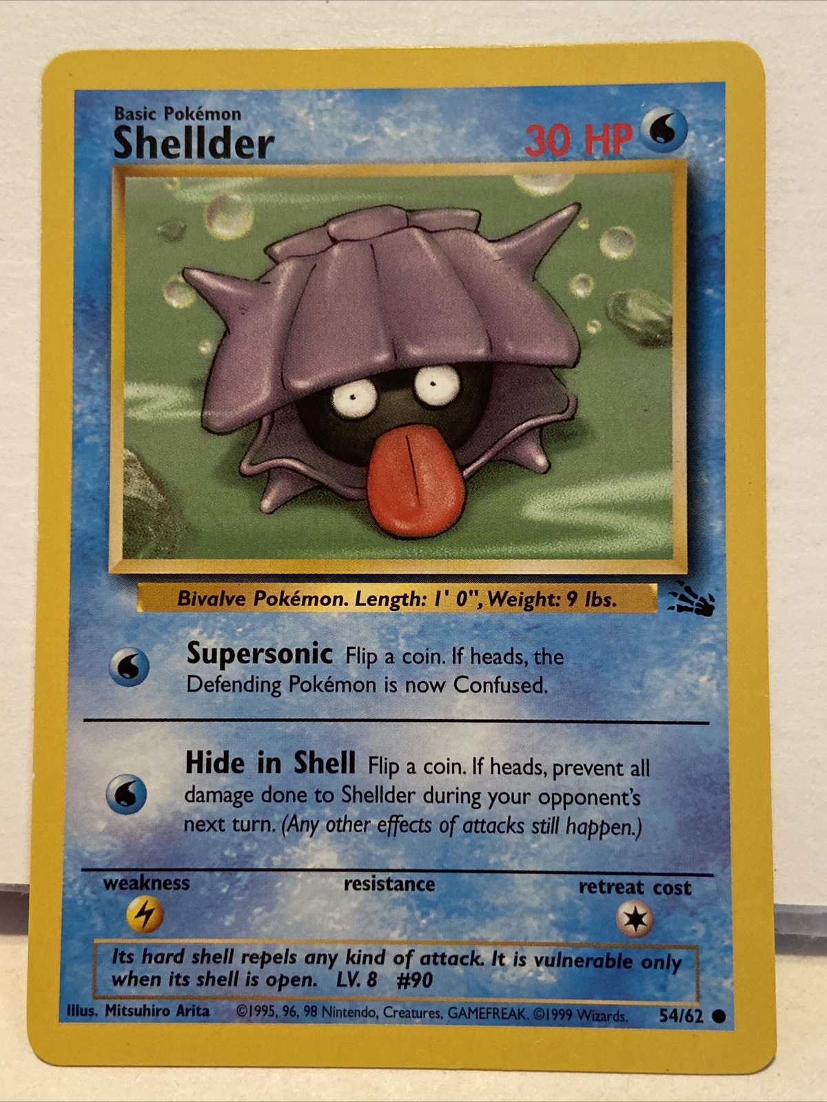 Shellder 54/62 1998  Fossil  Pokemon Card NM