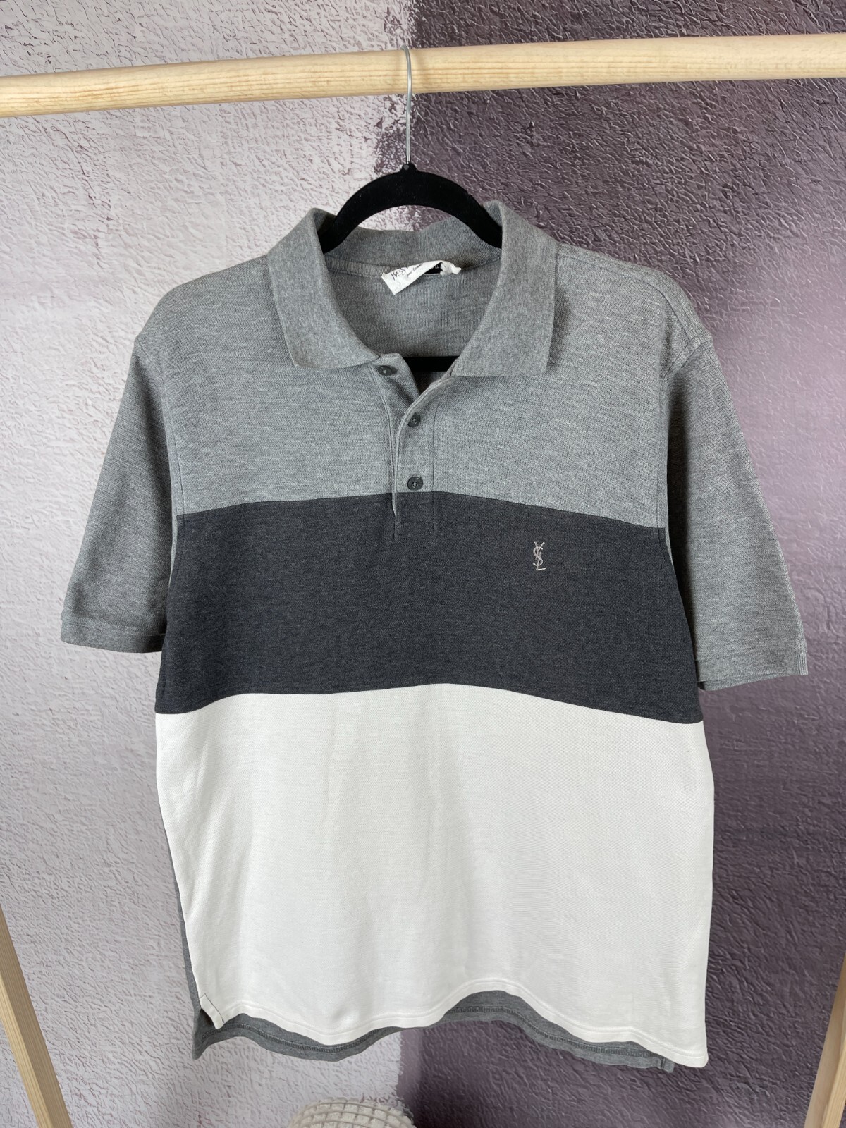 Polo Yves Saint Laurent triplo colore bloccato