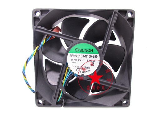 Ventilateur De Refroidissement SUNON PF92251V3-D060-S99 - 12V, 2.21W, 4 Fils, Modèle 9225 - Remplacement Pour PC Ou électronique