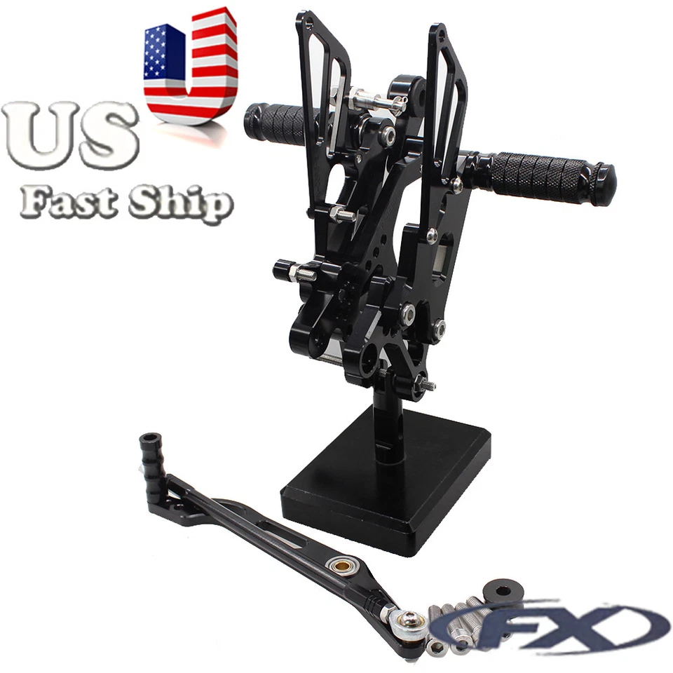 FXCNC para YAMAHA YZF R6 2006 2007 2008-2014 CNC apoio de pé traseiro ajustável - Imagem 2 de 4