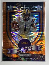 2021 prizm draft picks jamarr chase #162 orange Pulsar  25/49