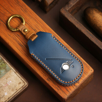 Autoschlüssel Echt Leder Schlüssel Hülle Schutz für Mini Cooper