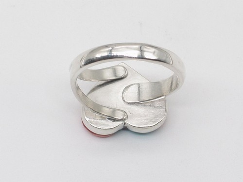 Native American Navajo Handmade Sterling Silver & Multi Stone Adjustable Ring - Picture 6 of 8