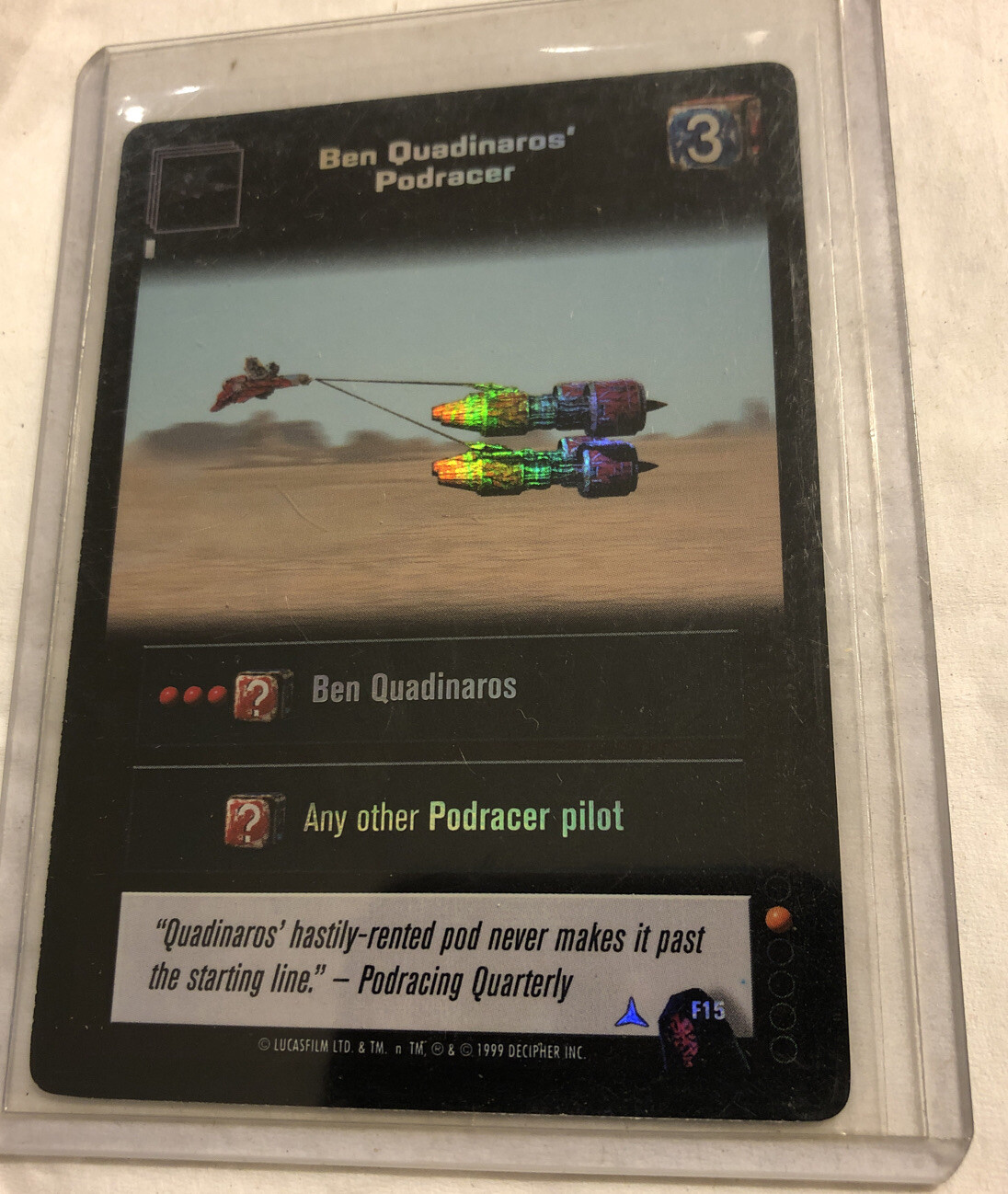 1999 Star Wars Young Jedi CCG Ben Quadinaros’ Podracer FOIL-15 | eBay