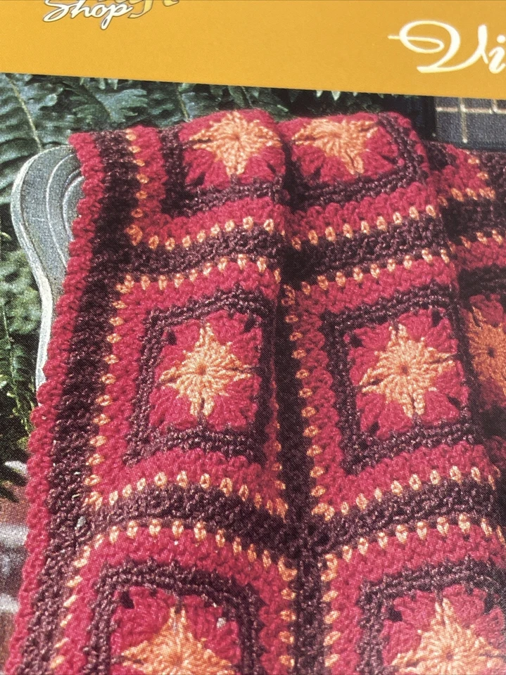 Indian Summer Afghan Victorian Elegance Crochet Pattern Card Needlecraft Shop - Image 2 of 4