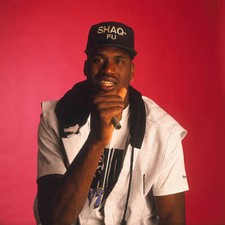 Shaquille O'Neal raps in a studio.1980's Basketball photo 8