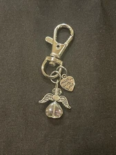 ❤️❤️ Angel & Heart Bag Charm/Key Chain Swivel Clip Pendant Handmade With Love ❤️