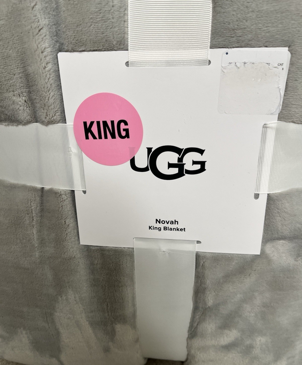 UGG Novah KING Size Blanket SEAL Gray 110\