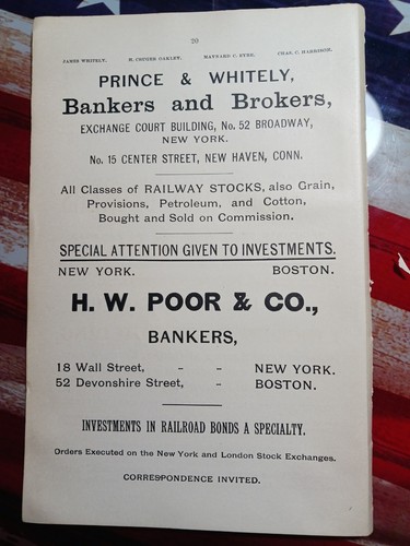 1901 Print Ad ~ PRINCE & WHOTELY BANKERS BROKERS railway Petroleum Stocks NYC