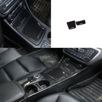 Console Cigarette ABS For Benz GLA CLA 2013-2019 Lighter Panel Trim Carbon Fiber