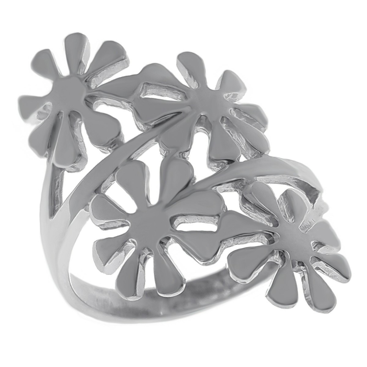 Bague Argent 925 Bouquet De Fleurs – Taille 60, Neuve Avec étiquettes, Poinçonnée