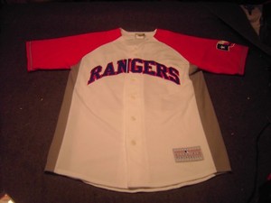 white texas rangers jersey