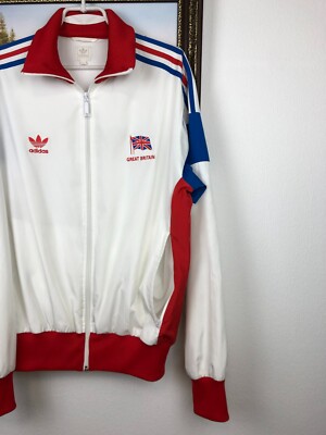 Vintage Adidas Originals Great Britain Jacket Mens Track Top Vintage Adidas Originals Great Britain Jacket Mens Track Top