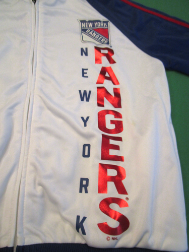 NWT GIII NHL NY RANGERS HOCKEY WOMENS TRACK JACKET WHITE MEDIUM - Picture 2 of 2