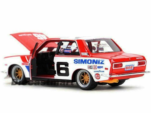 Maisto 1:24 BRE Datsun 510 #46 Red/White Tokyo Mod 32532 Diecast Model Car New - Picture 4 of 5
