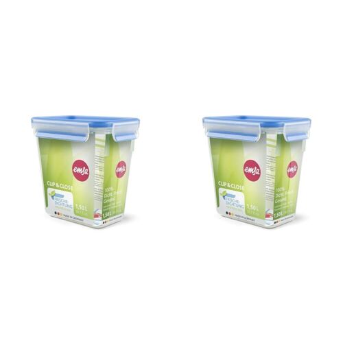 Emsa 508543 Clip & Close rectangular food storage container 0.55 l, transparent/ - Picture 1 of 5