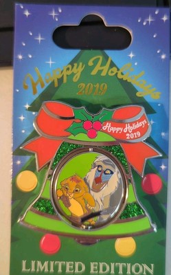 Disney 2019 Happy Holidays Animal Kingdom Lodge Lion King Pin Simba & Rafiki
