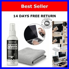 Screen Cleaner Kit Spray Microfiber Cloth 2 oz for Laptop iPad TV