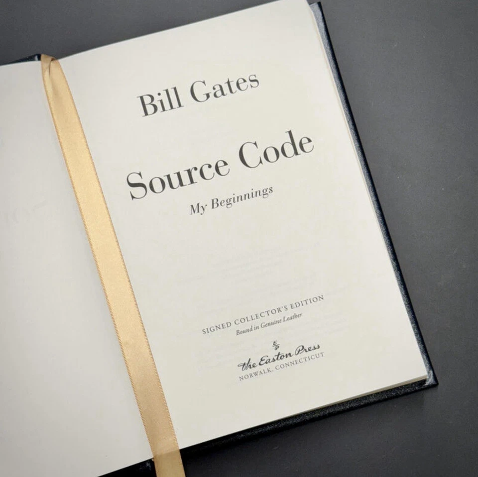 Bill Gates' Source Code: My Beginnings | Signed | Leather 22k Gold - LE - Image 3 of 3