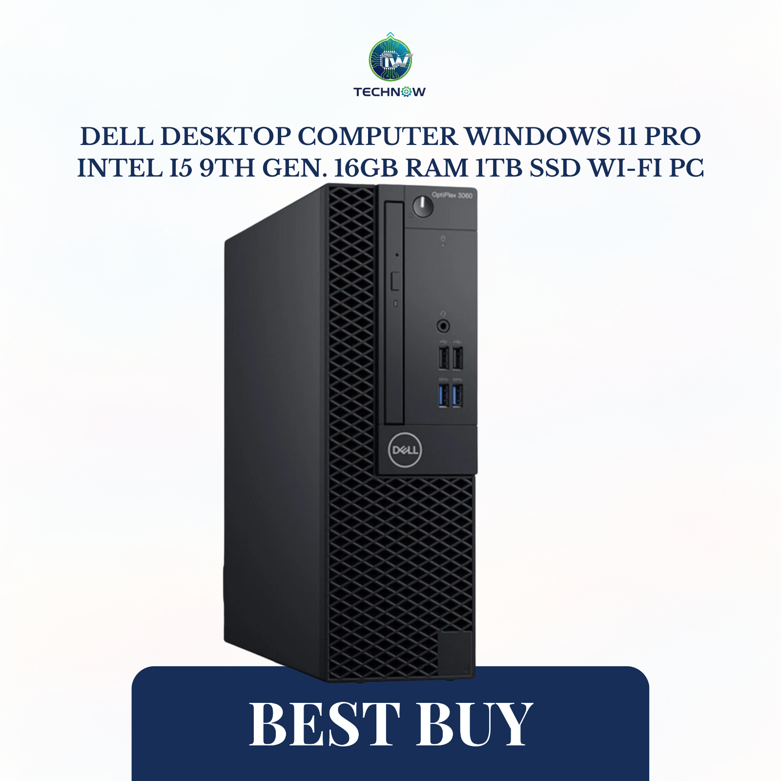Computer Baiennr Dell Desktop Computer Windows 11 Pro Intel i5 9th Gen. 16GB RAM 1TB SSD ...