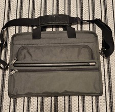 Tumi Slim Gray Laptop Messenger Shoulder Bag
