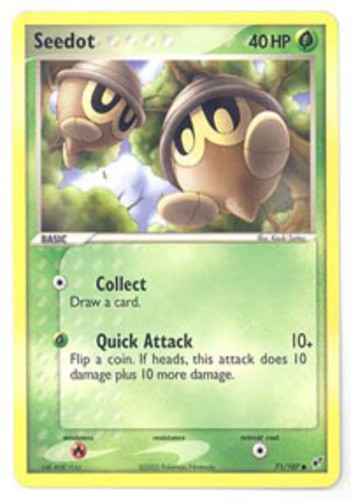 Seedot - 71/107 - Common (Near Mint) EX Deoxys - Grass Pokémon