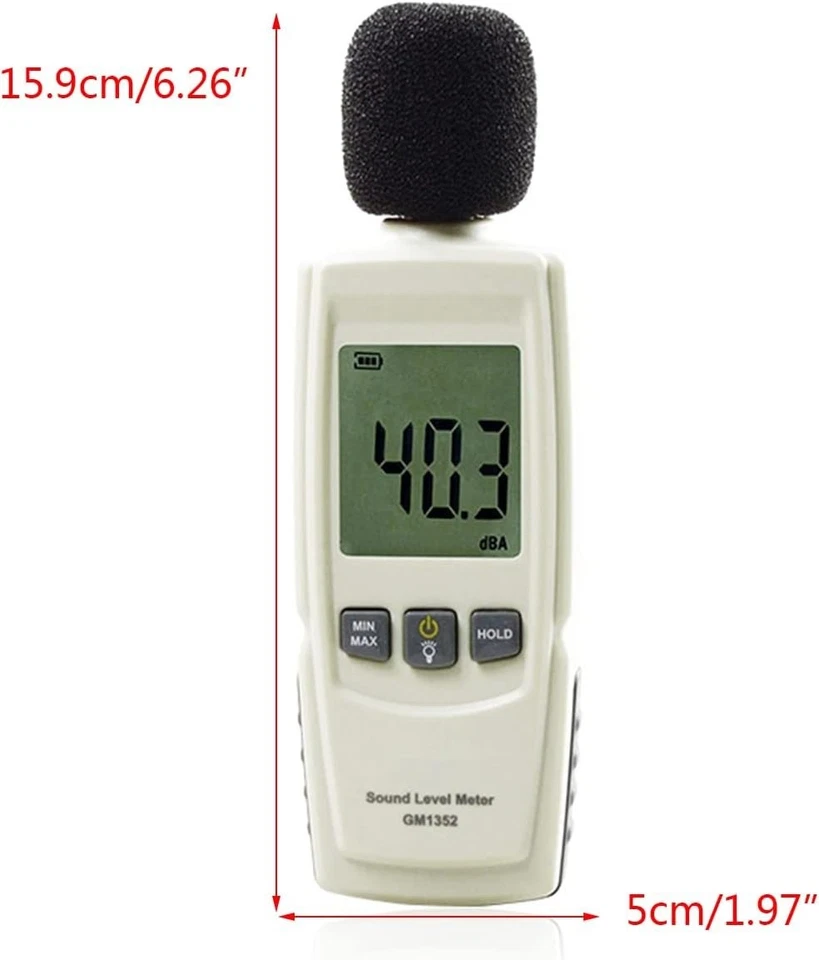 Decibel Meter Digital Sound Level Portable SPL- Meter 30dB to 130dB LCD DISPLAY - Image 3 of 4