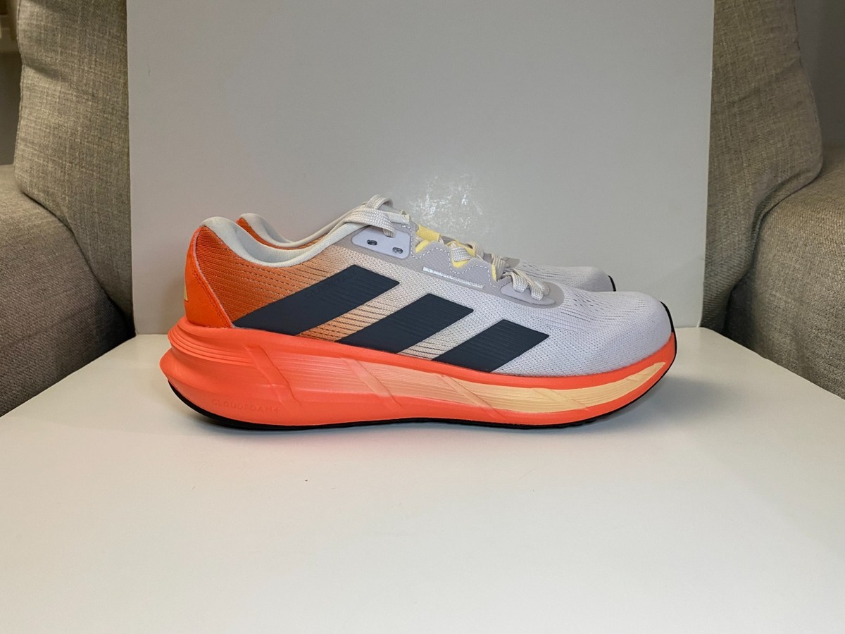 Adidas Questar 3 JQ4380 Mens Sneaker 10.5 Dash Gray Orange Mesh