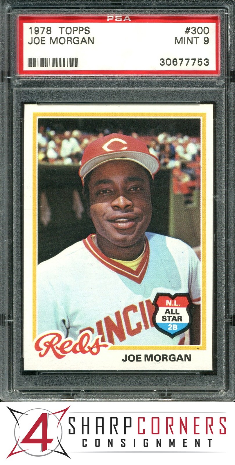 1978 TOPPS #300 JOE MORGAN REDS HOF PSA 9