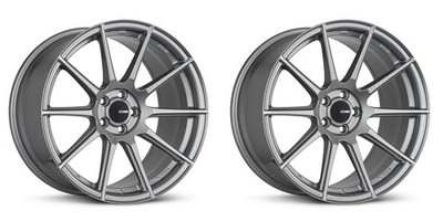 (2X) Enkei TS-10 Wheels [18x8.5 / 5x114.3 / ET:35 / CB:72.6] Storm Gray