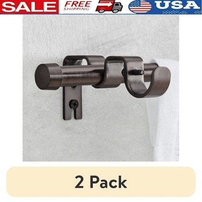 Adjustable Add-On Curtain Rod Kit 5/8 Inch Layered Window Treatment Hardware New