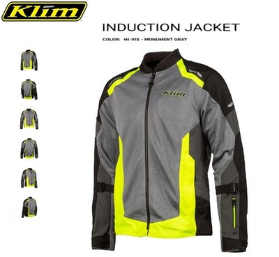 KLIM Mens Induction D3O/Mesh/Hot Weather Jacket, Hi-Vis - Monument Gray