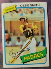 1980 Topps #393 Ozzie Smith EX-EXMINT Padres