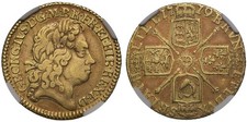 George I 1719 Half-Guinea, XF40, 1st bust, ex Baumhauer