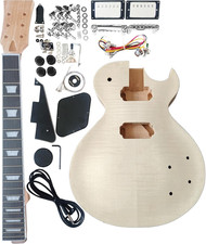 DIY Single Cut Electric Guitar Kits with Mahogany Body and Neck - Rosewood Finge