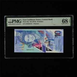 2019 East Caribbean States Central Bank 10 Dollars Pick#56a PMG 68 EPQ UNC 02