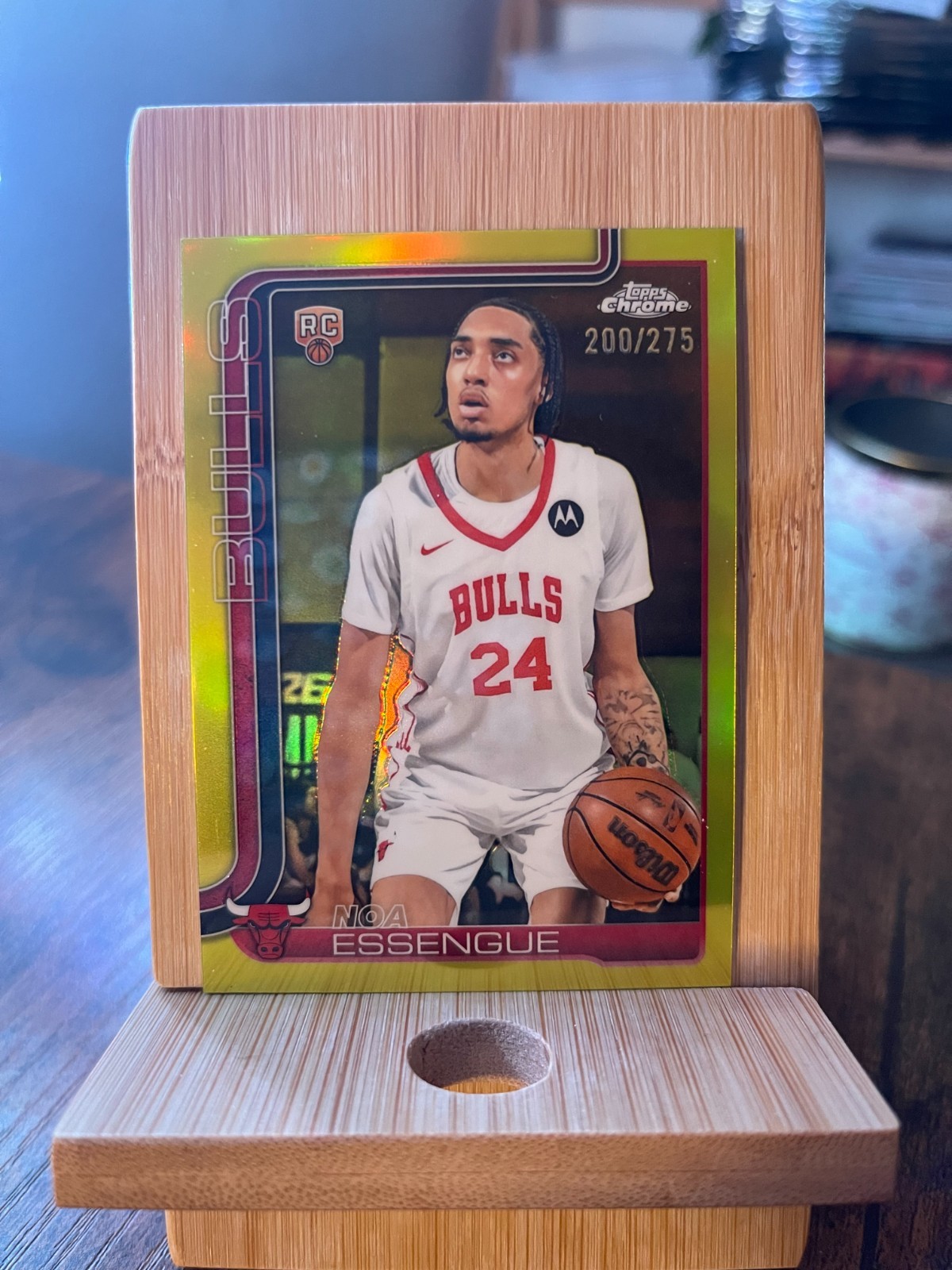 2025-26 Topps Chrome Noa Essengue #262 (RC) YELLOW REFRACTOR /275 NM+