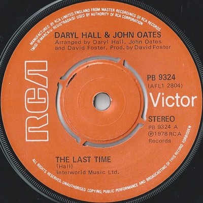 Daryl Hall & John Oates - The Last Time (7'')