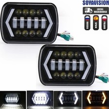 5x7 Inch LED Headlight Assembly H4 12V 24V Waterproof Jeep Cherokee