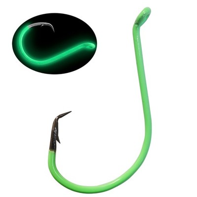 20Pcs Glow in Dark Circle Hooks Saltwater Offset Fishing Hook for Bass Trout